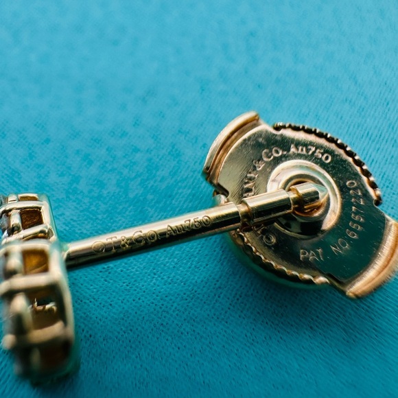 Tiffany & Co. .13 Diamond 18K Rose Gold Heart Earrings with Box - Picture 8 of 13